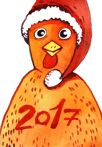 수채화 닭 그림 — 스톡 사진