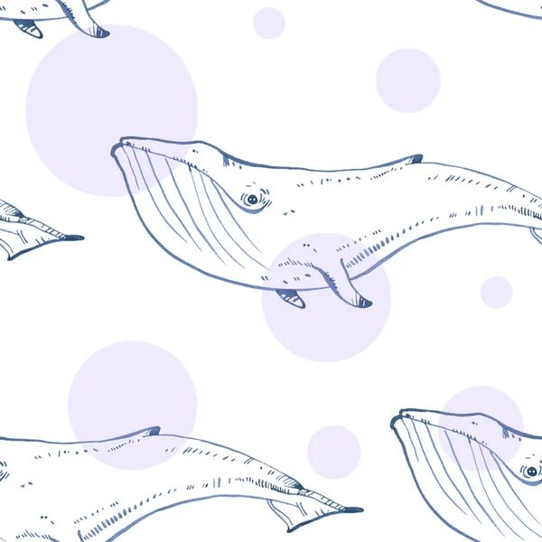 Illustration de baleine aquarelle — Photo