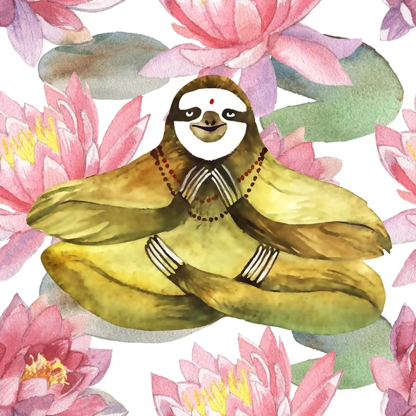 suluboya tembel hayvan illüstrasyon