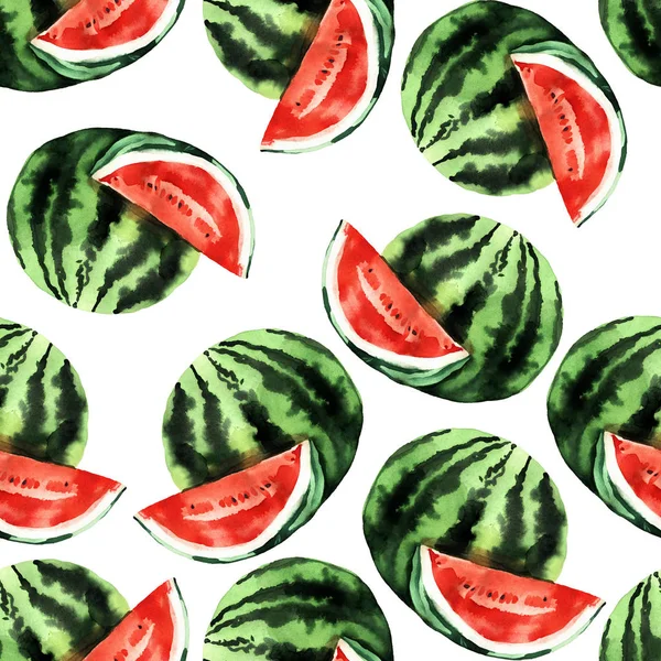 Aquarell-Wassermelonen-Illustration — Stockfoto