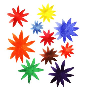 suluboya çiçek şekil