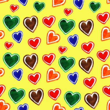 Sulu Boya Dikişsiz desen renkli balonlar ile