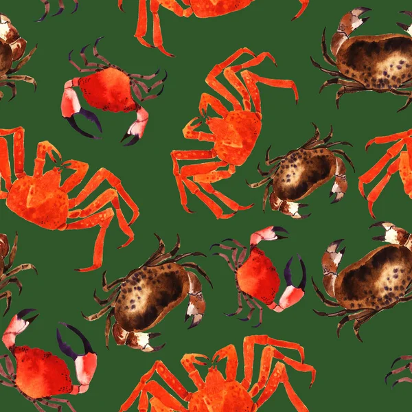 Akvarell krabba illustration. — Stockfoto