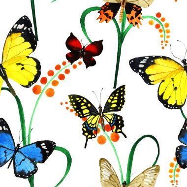 suluboya kelebek deseni