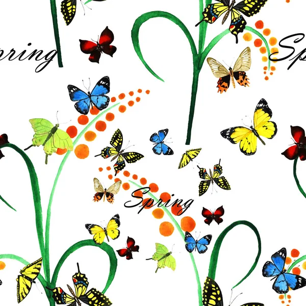 Watercolor borboleta ilustração — Fotografia de Stock