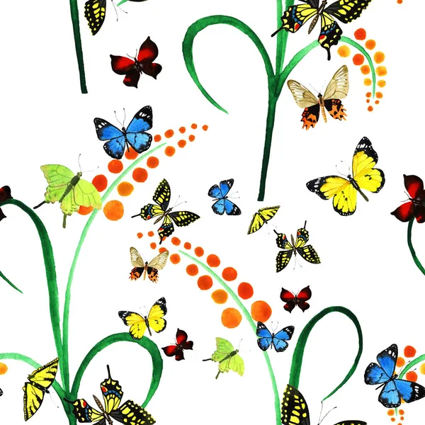 Watercolor borboleta ilustração — Fotografia de Stock