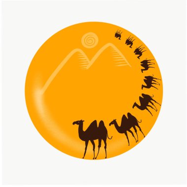 Deve, illüstrasyon tasarımınız için logolu
