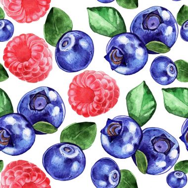 Beyaz arka plan üzerinde izole suluboya çilek seamless modeli