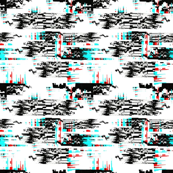 Glitch arka plan beyaz. Bilgisayar ekran hatası. Dijital piksel gürültü soyut tasarım. Video oyunu glitch. Televizyon sinyal başarısız.