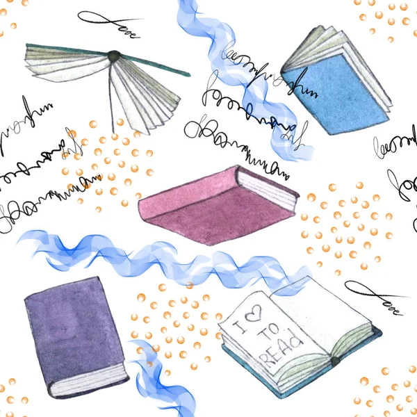 Suluboya kitap illüstrasyon. El boyalı beyaz arka plan üzerinde izole kitap yığını.