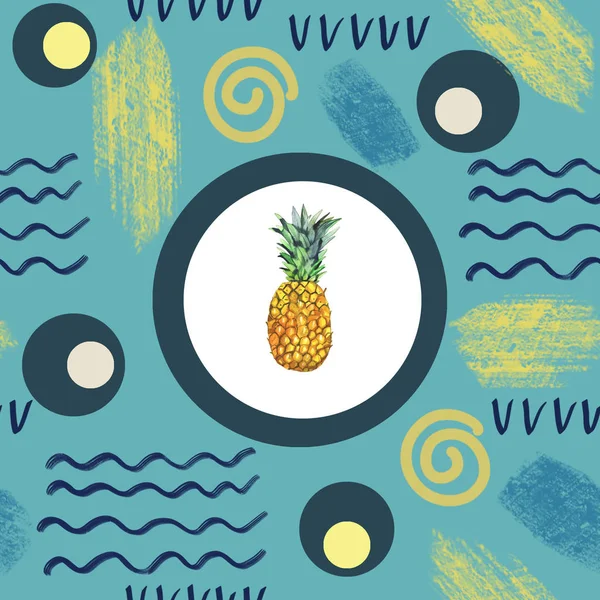 Абстрактный летний узор. Акварельная пальма, мазки кистью. Акварель фон в минималистичном стиле окрашены тропические иллюстрации . — стоковое фото