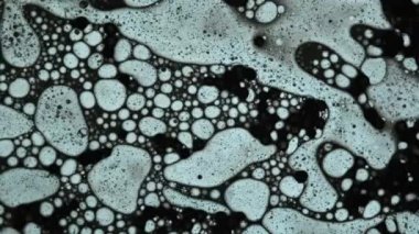 sıvı makro modundaki moleküller gibi görünüyor