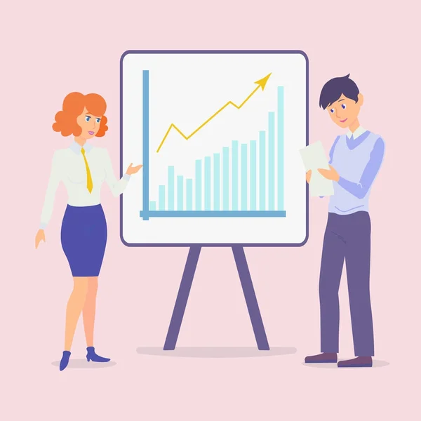 Stand con diagrama — Archivo Imágenes Vectoriales