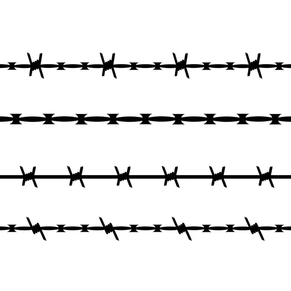 Types of barbed wire. — Stock Vector