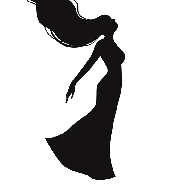 Mujer en vestido de noche. — Vector de stock