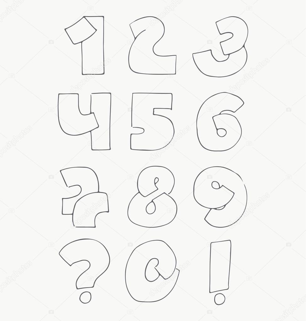 2d Hand Drawn Numbers From 1 To 0 In Simple Rounded Style Decorative Calligraphy Digits Good For Writing Quotes And Titles Parts Of Elements Overlap Each Other Monochrome Numeric Collection Larastock 2d Hand Drawn Numbers From 1 To 0 In Simple Rounded Style Decorative Calligraphy Digits Good For Writing Quotes And Titles Parts Of Elements Overlap Each Other Monochrome Numeric Collection Larastock