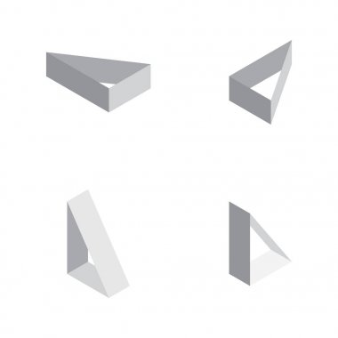 Vektör izometrik harflerle D çeşitli foreshortening sayısı. Kenar anahat alfabesi