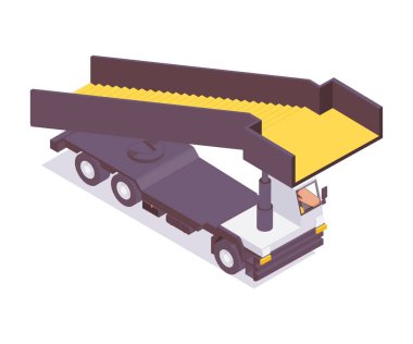 Havaalanı yolcusu için Isometric yolcu merdivenleri