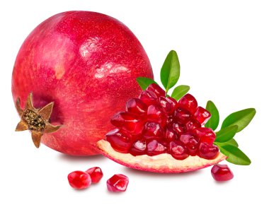 Beyaz üzerine izole edilmiş nar. 