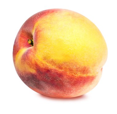 Şeftali beyazda izole edilmiş 