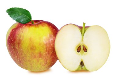 Elma beyaz üzerine izole 
