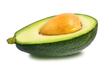 Avokado beyaz üzerine izole 