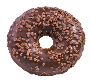 çörek üzerinde beyaz izole 