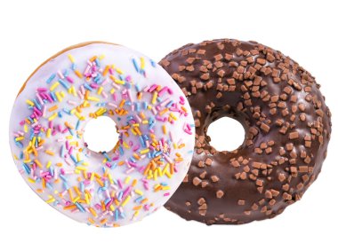 çörek üzerinde beyaz izole 