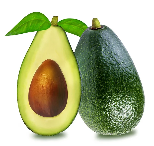 Aguacate aislado sobre blanco — Foto de Stock