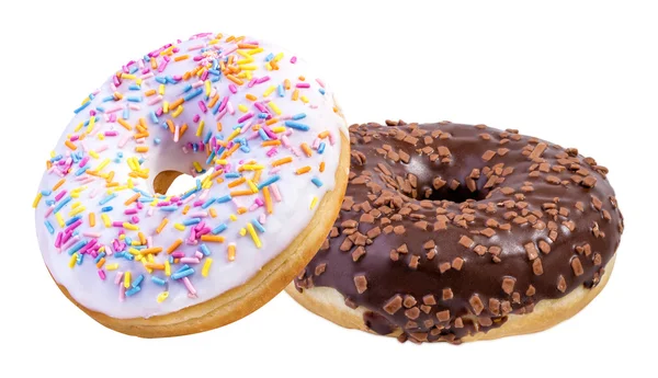 çörek üzerinde beyaz izole 