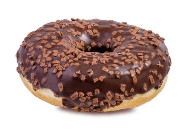 çörek üzerinde beyaz izole 