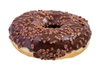 çörek üzerinde beyaz izole 