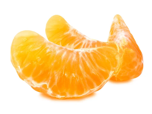Mandalina veya mandalina meyve üzerinde beyaz izole — Stok fotoğraf