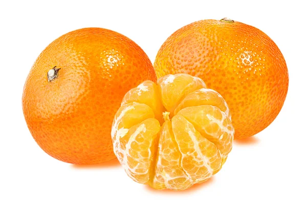 Tangerine or mandarin fruit isolated on white — Stock Photo, Image