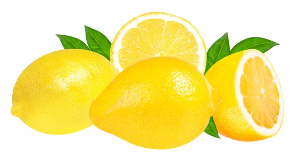 Свежий лимон изолирован на белом — стоковое фото