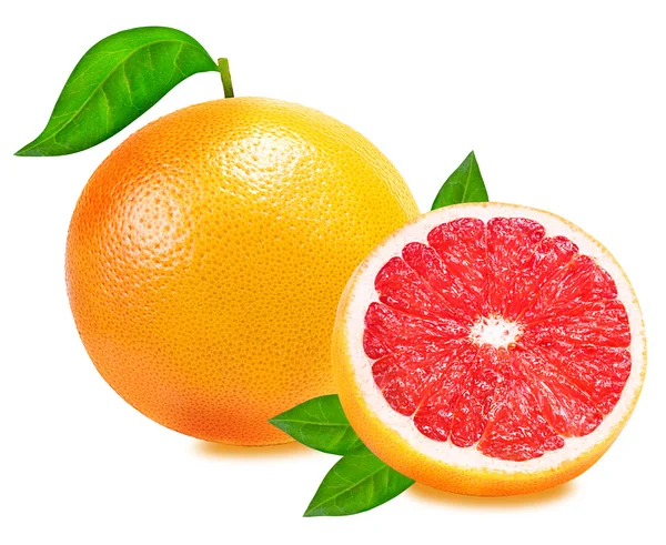 Citrus Fruit instellen (Mandarijn, sinaasappel, limoen, citroen) geïsoleerd — Stockfoto