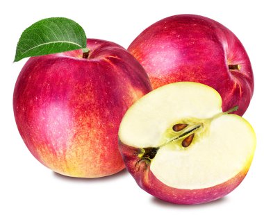 Elma beyaz üzerine izole