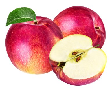 Elma beyaz üzerine izole