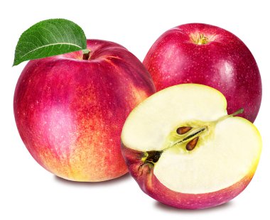 Elma beyaz üzerine izole