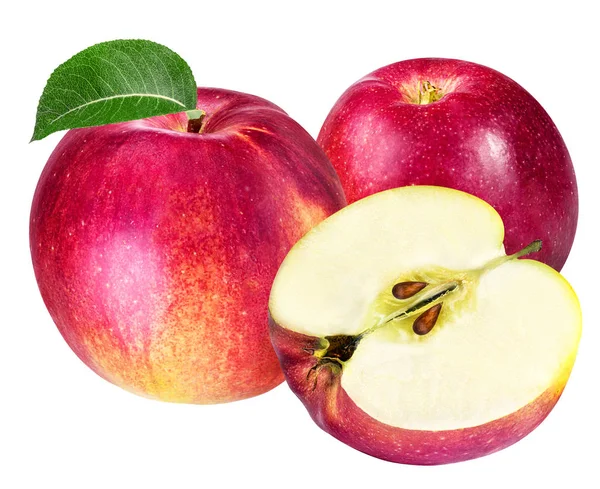 Elma beyaz üzerine izole