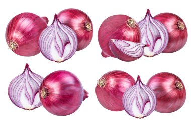 Set soğan kırmızı izole 