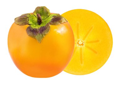 Trabzon hurması meyve üzerinde beyaz izole