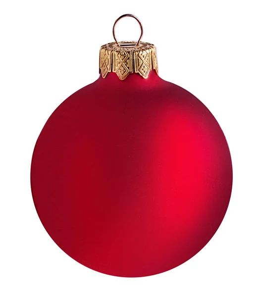 Red Boże Narodzenie Ball, na białym tle — Zdjęcie stockowe