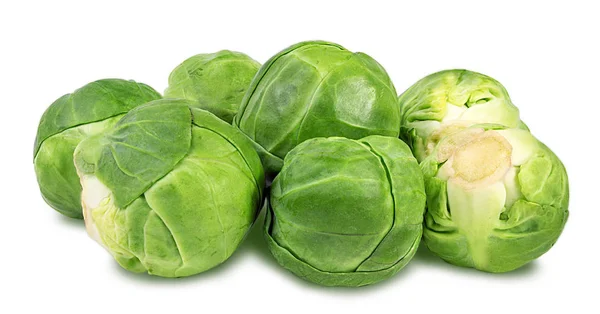 Rosenkohl sprießt isoliert auf weiß — Stockfoto