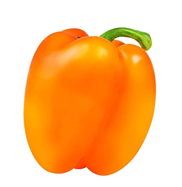 Pimenta laranja isolada no branco — Fotografia de Stock