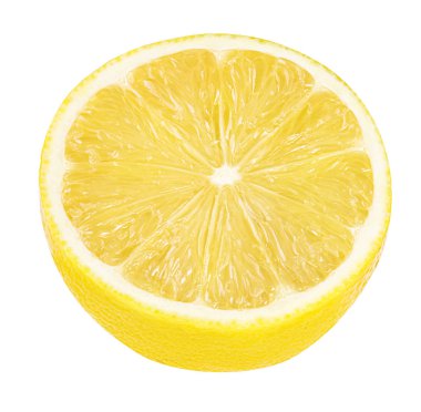 Beyaza izole edilmiş taze limon 