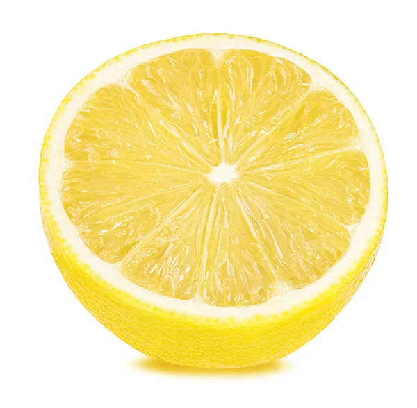 흰 바탕에 신선 한 레몬을 따로 놓아두다 — 스톡 사진