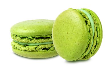 beyaz izole macaroons
