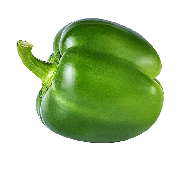 Green bell peppers isolated on white — Stock Photo, Image
