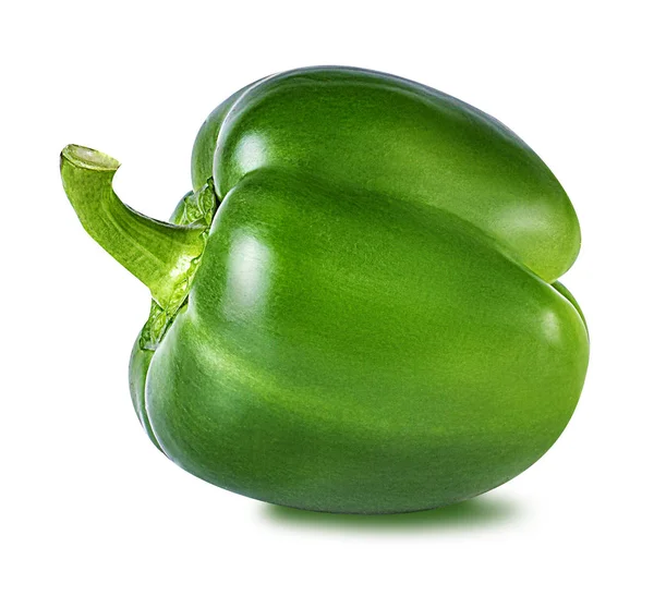Paprika hijau diisolasi pada putih — Stok Foto